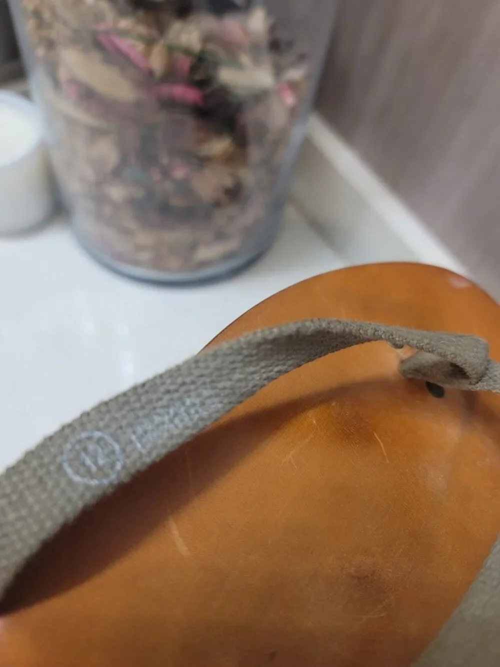 Ralph Lauren VTG RARE Flip Flops Men 12 Brown Italian Leather Thong Braided